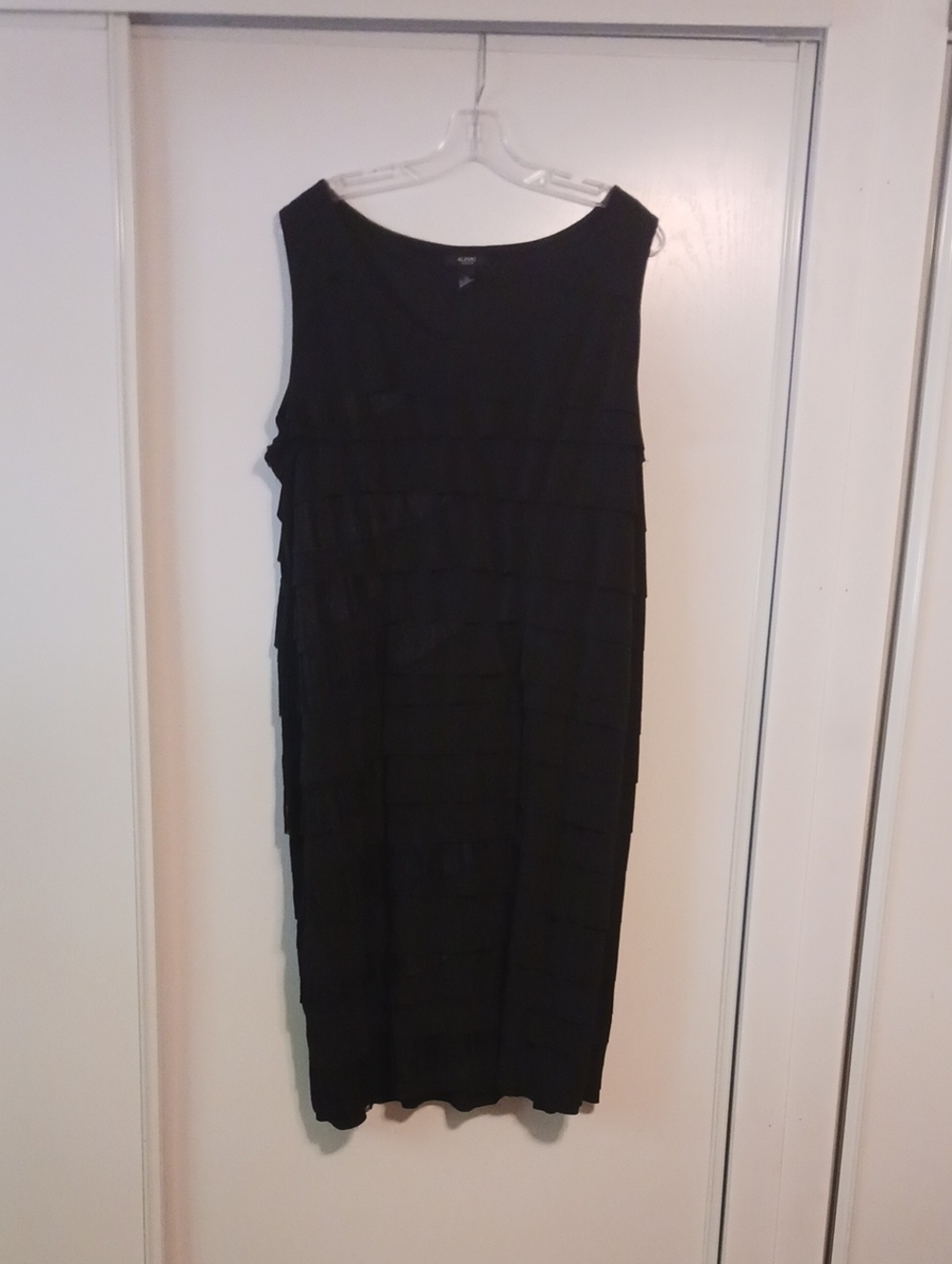 Alfani Black Sleeveless Ruffle Midi Dress